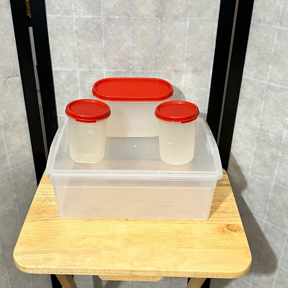 Set of 3 Vintage Tupperware Modular Mates 2- 15 oz & I- 4 3/4 Cups